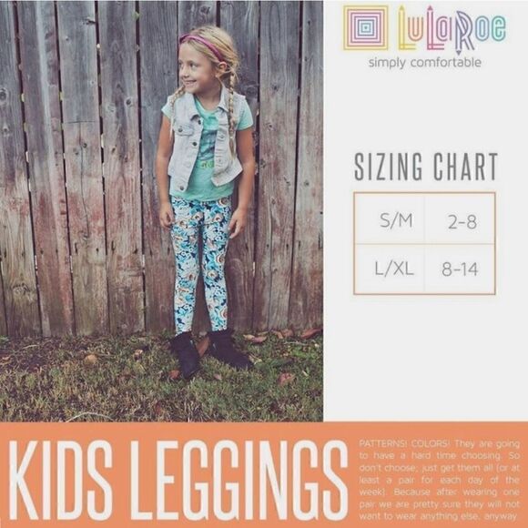 LULAROE Kids Christmas/Holiday Leggings - L/XL - Picture 6 of 6